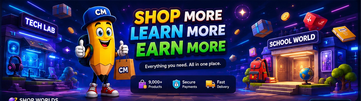 ClassMate Express neon shopping world
